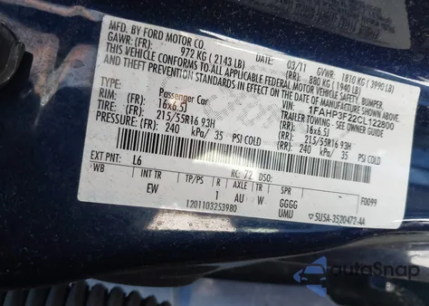 2012 Ford Focus Se from USA, damaged, VIN 1FAHP3F22CL122800